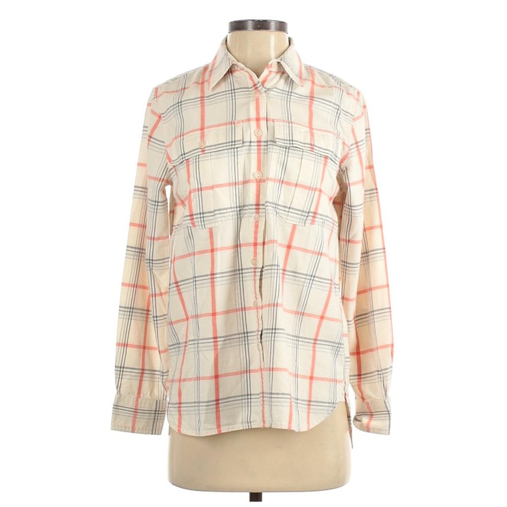 Banana Republic Women's Size Extra Small (XS) Long Sleeve Plaid Button-Down